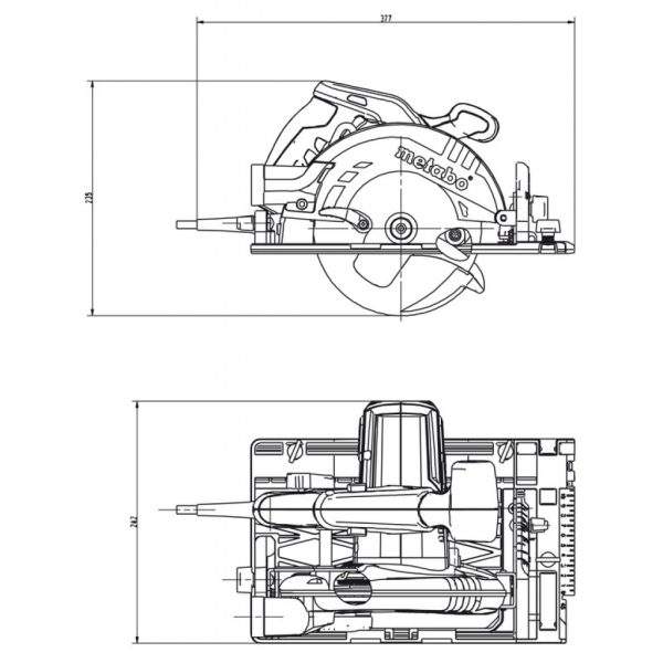 Циркуляр ръчен ø160 1200W METABO KS 55 FS img 2